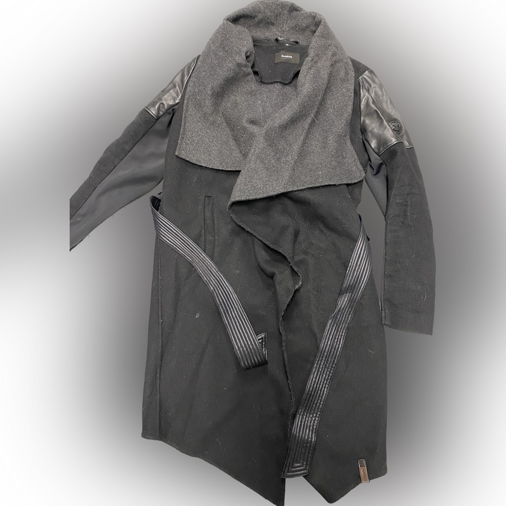 Rudsak wool coat draped collar